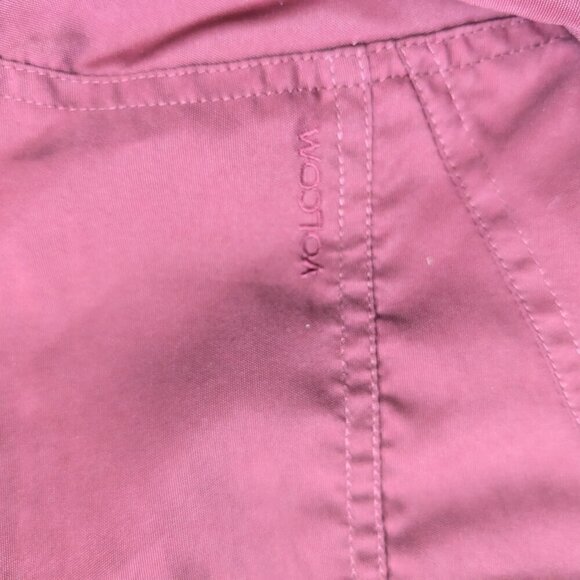 Volcom Maroon Hooded Jacket Rain Activewear Size M - Picture 7 of 12